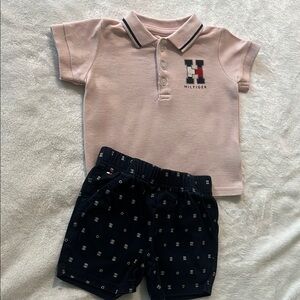 Tommy Hilfiger Pink Polo Shirt Classic Knit Design